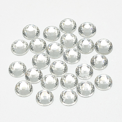 Flat Back Glass Rhinestone Cabochons RGLA-T090-SS8-01-1