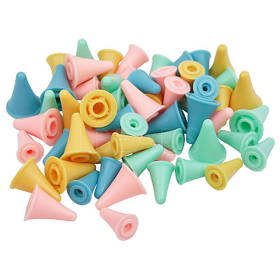 60Pcs 2 Style Synthetic Rubber Knitting Needle Point Protectors FIND-GL0001-53-1