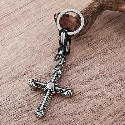 Biker Style 304 Stainless Steel Pendant Keychains LB7675-1