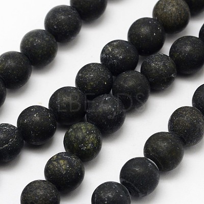 Natural Serpentine/Green Lace Stone Beads Strands G-D676-8mm-1
