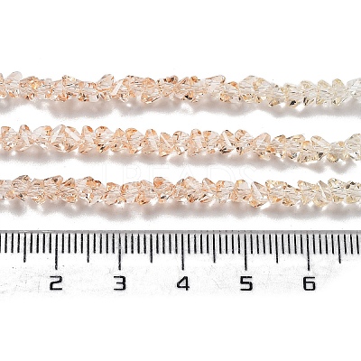 Transparent Glass Bead Strands GLAA-H023-03H-1