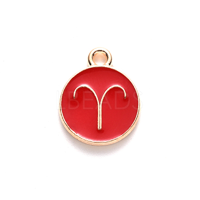 Alloy Enamel Pendants X-ENAM-S124-01B-07A-1