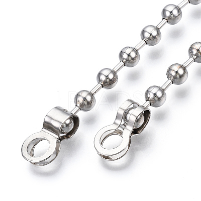 Iron Round Ball Chains with Bead Tips MAK-N034-006A-P-1