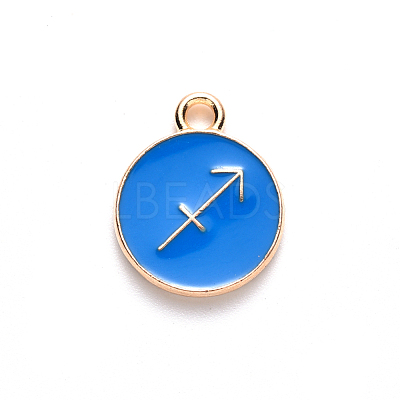 Alloy Enamel Pendants X-ENAM-S124-01A-02F-1