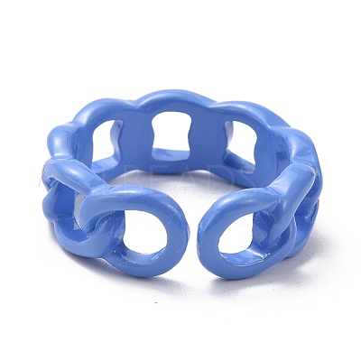 Spray Painted Alloy Cuff Rings RJEW-T011-29-RS-1