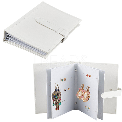 Portable PU Leather Earring Display Book EDIS-CL0001-02A-1
