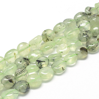Natural Prehnite Beads Strands X-G-R445-8x10-25-1