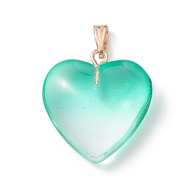 Two Tone Spray Painted Glass Pendants GLAA-N035-016-C05-1