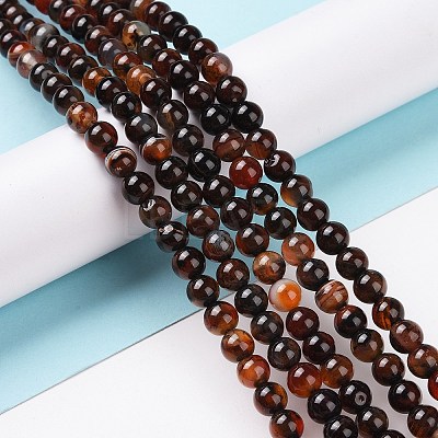 Natural Agate Beads Strands G-D845-02-6mm-1