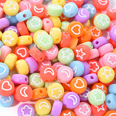 Opaque Acrylic Beads MACR-YW0001-18-1