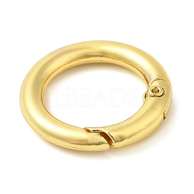 Rack Plating Brass Spring Gate Rings KK-Q781-11G-1