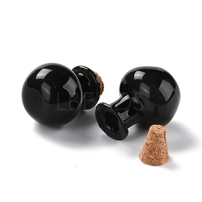 Round Glass Cork Bottles Ornament GLAA-D002-03A-1