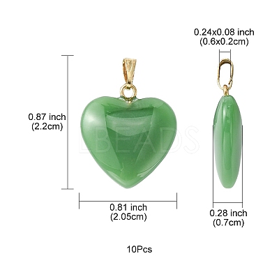 Imitation Jade Glass Pendants GLAA-YW0003-01A-1