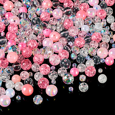 Transparent & Opaque Acrylic Bead LS-OACR-TAC0002-08B-1