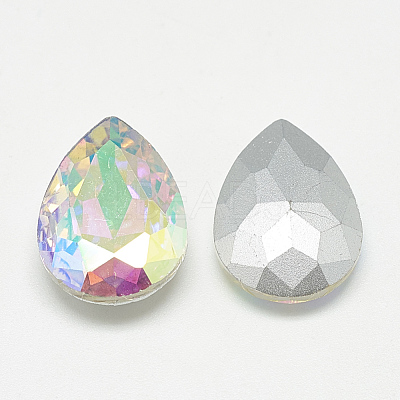 Pointed Back Glass Rhinestone Cabochons RGLA-T081-4x6mm-05-1