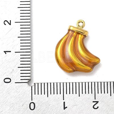 304 Stainless Steel Fruit Enamel Pendants STAS-G362-04G-10-1