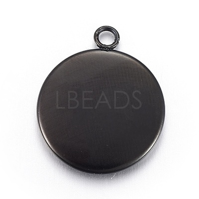 304 Stainless Steel Pendant Cabochon Settings STAS-L211-03C-B-1
