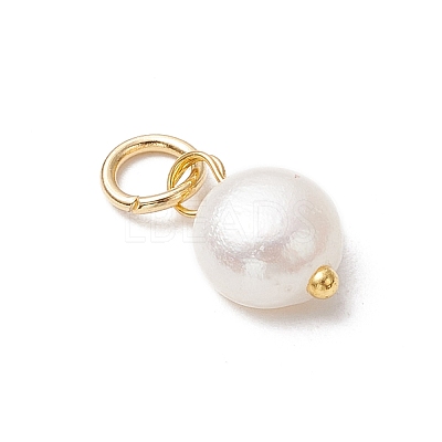 Natural Cultured Freshwater Pearl Potato Charms PALLOY-JF03920-02-1