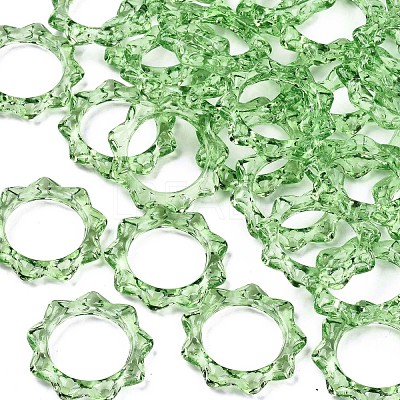 Transparent Acrylic Finger Rings RJEW-T010-04D-1