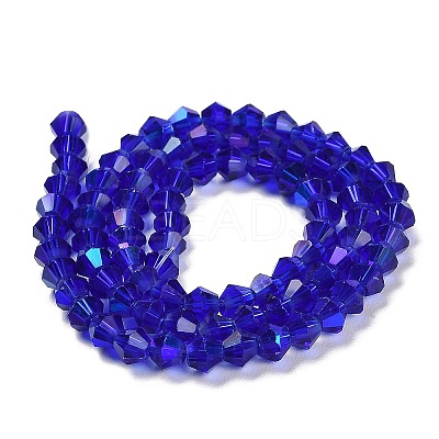 Transparent Electroplate Glass Beads Strands EGLA-A039-T2mm-L06-1