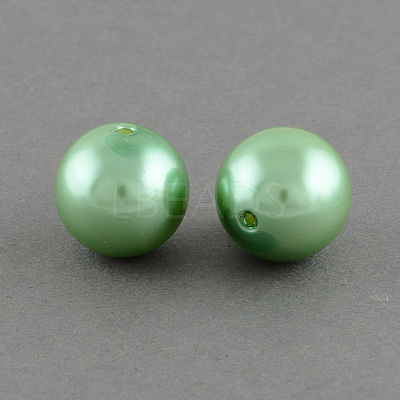 ABS Plastic Imitation Pearl Round Beads SACR-S074-6mm-A34-1