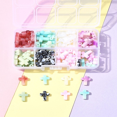 104Pcs 8 Colors Acrylic Imitation Gemstone Beads OACR-FS0001-79-1