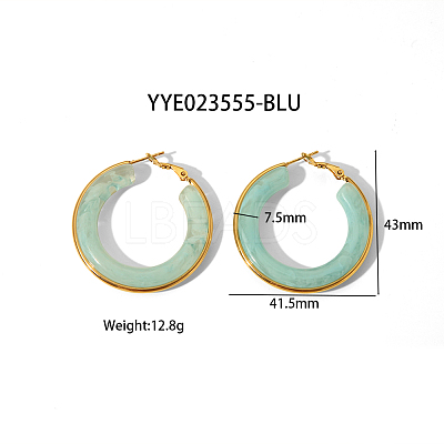 Stylish 304 Stainless Steel Fever Hoop Earrings KA3294-4-1