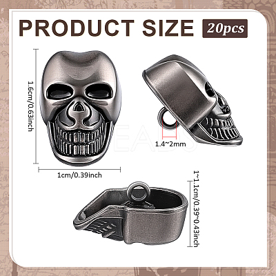 20Pcs Alloy Shank Buttons BUTT-PH0001-82B-B-1