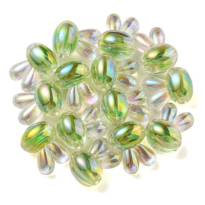 UV Plating Rainbow Iridescent Acrylic Beads X1-PACR-E001-05C-1