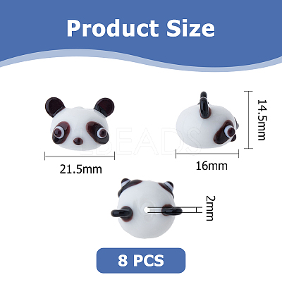 8Pcs Handmade Lampwork Beads LAMP-FI0001-07-1