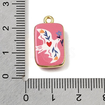 Printed Brass Pendants KK-CBAE379-02G-D-1