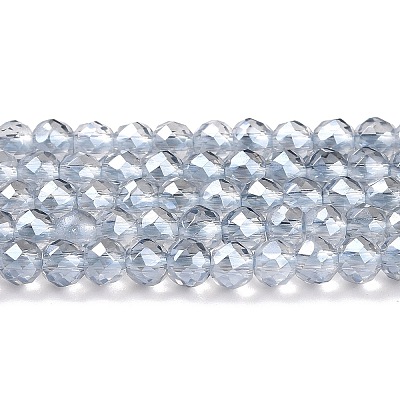 Electroplate Transparent Glass Beads Strands GLAA-H021-01B-FR03-1