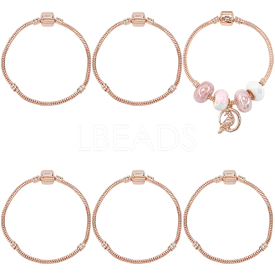 6Pcs Brass European Style Bracelet Making PPJ-SC0001-01B-1