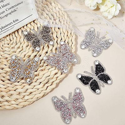Butterfly Rhinestone Patches DIY-FG0001-36-1