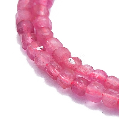 Natural Pink Tourmaline Beads Strands G-P457-B01-02B-1