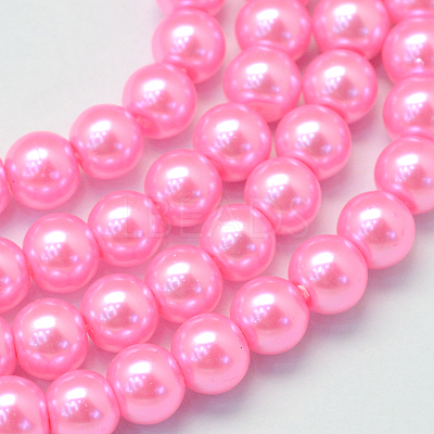 Baking Paint Glass Pearl Bead Strands HY-Q003-3mm-68-1