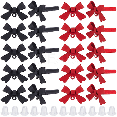 40Pcs 2 Colors Alloy Stud Earring Findings EJEW-SP0001-23-1