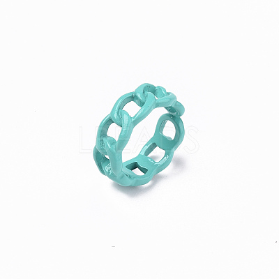 Spray Painted Alloy Cuff Rings RJEW-T011-29F-RS-1