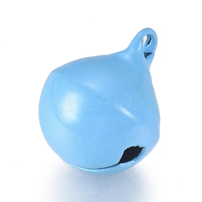 Baking Paint Iron Bell Pendants IFIN-WH0052-03A-1