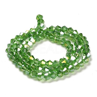 Transparent Electroplate Glass Beads Strands LS-EGLA-A039-T4mm-B03-1