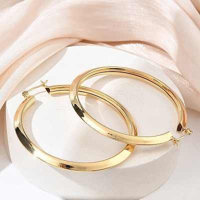 Brass Big Hoop Earrings for Women KK-CBA4112-06G-1