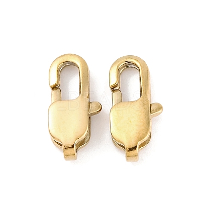 Ion Plating(IP) 304 Stainless Steel Lobster Claw Clasps Hand Polished STAS-F094-05A-G-1