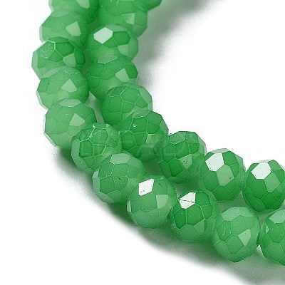 Baking Paint Imitation Jade Glass Bead Strands DGLA-A034-J6MM-A10-1