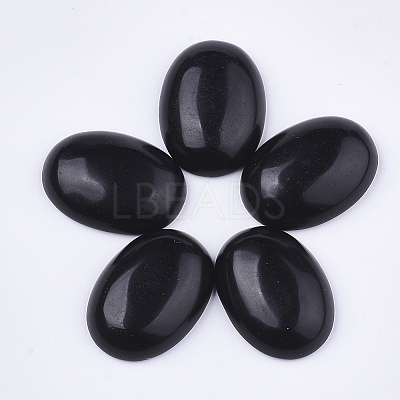 Natural Black Obsidian Cabochons X-G-S349-25A-02-1