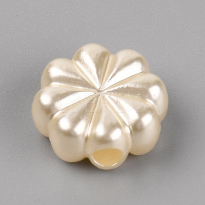 Opaque Acrylic Beads LS-OACR-WH0026-08-1