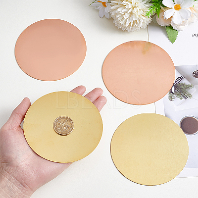 4Pcs 2 Styles Brass/Copper Sheets DIY-PH0030-74-1