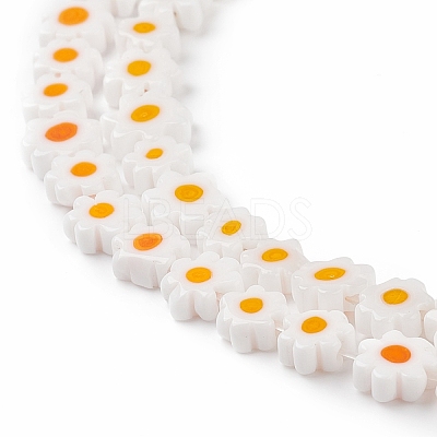 Handmade Millefiori Glass Bead Strands LAMP-J035-8mm-23-1