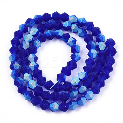 Imitate Austrian Crystal Bicone Frosted Glass Beads Strands LS-EGLA-A039-T2mm-MB06-1