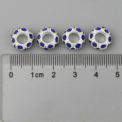Alloy Montana Rhinestone European Beads X-CPDL-H999-17-1
