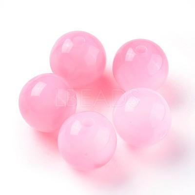 Acrylic Imitation Jade Beads MACR-E025-25J-8mm-1